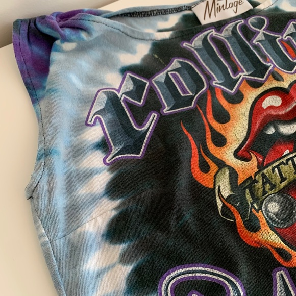 Vintage Reworked Rolling Stones Tie Dye Tank - Picture 4 of 9